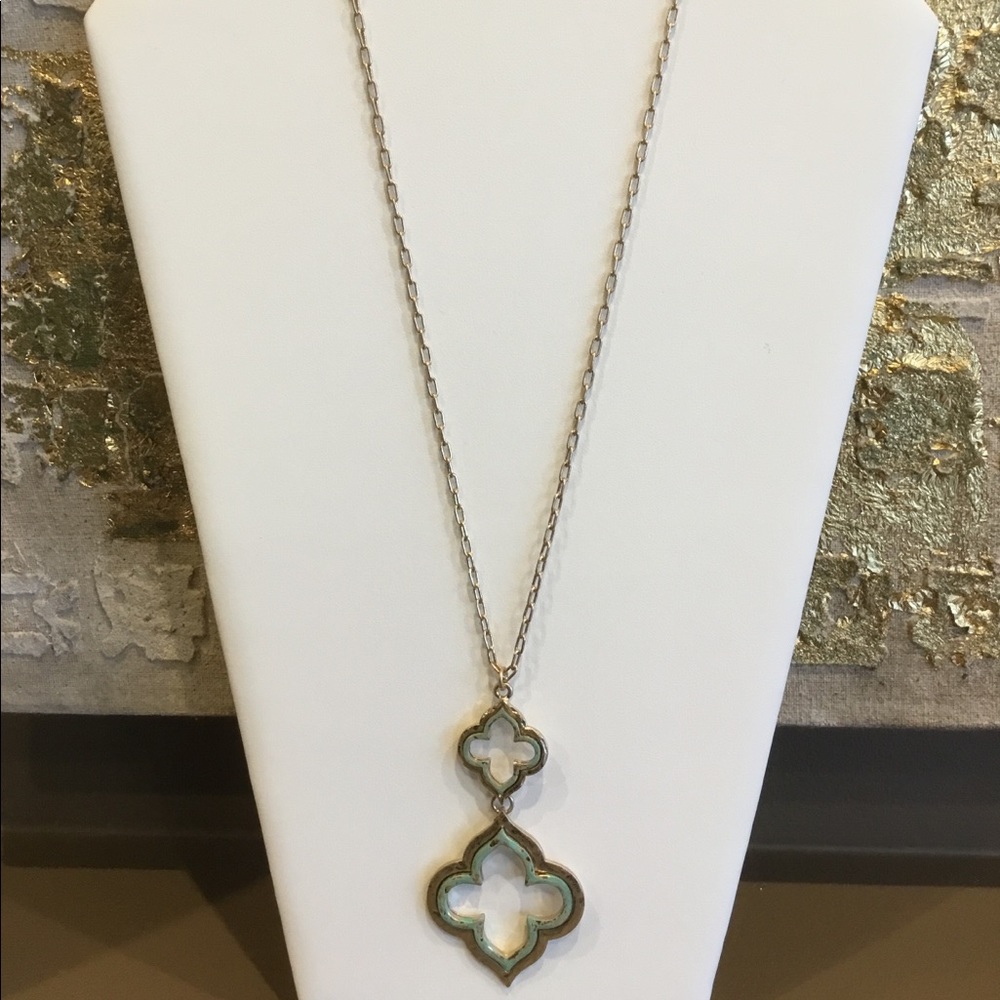 Patina Quatrefoil Necklace